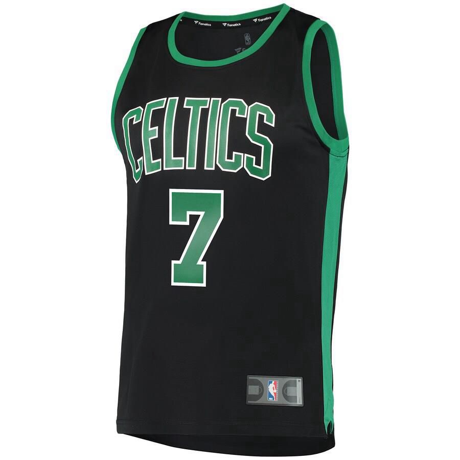 Boston Celtics Jaylen Brown Fanatics Branded Replica Fast Break Statement Jersey Mens - Black | Ireland S3586V9