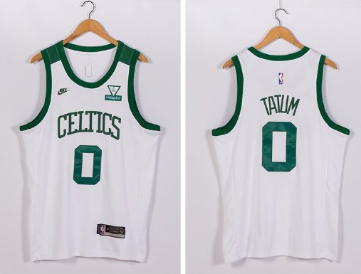 Boston Celtics #0 Jayson Tatum Jersey White