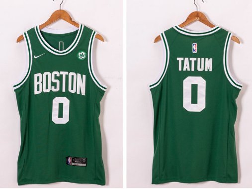 Boston Celtics #0 Jayson Tatum Jersey Green